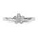 Sterling Silver Stackable Expressions Flower Diamond Ring 0.042ctw