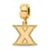 14K Yellow Gold Over Sterling Silver LogoArt Xavier University Small
Dangle Bead