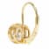 White Cubic Zirconia 14k Yellow Gold Earrings With Velvet Gift Box 2.00ctw