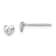 Rhodium Over Sterling Silver April Clear Preciosa Crystal Heart Earrings