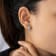 White Cubic Zirconia Platinum Over Sterling Silver Hoops 0.16ctw