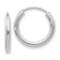 Rhodium Over 14k White Gold 5/8" Polished Endless Hoop Earrings