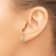 14K Yellow Gold CZ Fern Ear Climber Earrings