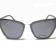Kendall + Kylie Cat Eye Black Frame/ Gray Lenses Sunglasses