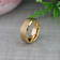 HONOR Gold-Plated Tungsten Beveled Polished Edges Flat Ring with Brushed
Center 8mm