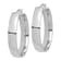 Rhodium Over 14k White Gold 1 3/8" High Polished Hoop Earrings