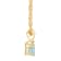 6mm Round Aquamarine with Diamond Accent 14k Yellow Gold Pendant With Chain