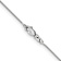 Rhodium Over 14k White Gold 0.8mm Solid Round Snake 14 Inch Chain