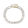 Crystal Tennis Necklace, Bracelet, and Earring Set in Gold Tone