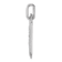 Rhodium Over 14k White Gold Diamond Initial E Dog Tag Charm