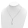 Sterling Silver Rhodium-plated Diamond-cut Beaded Drop 18-inch Necklace