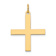 14k Yellow Gold Laser Designed Greek Cross Pendant