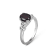 Red Garnet And White Diamond Sterling Silver Ring 1.63ctw