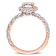 Aquamarine and Diamond 14K Rose Gold Swirl Ring 0.84ctw