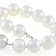 Large White South Sea Simulant Pearl Bracelet In Sterling Silver