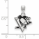 Rhodium Over Sterling Silver NHL LogoArt Pittsburgh Penguins Enamel Pendant