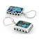 Blended Turquoise And Lapis Oxidized Sterling Silver Earrings 16x12mm