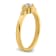 14K Yellow Gold Petite Rope Edge Round Diamond Ring 0.24ctw