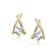 Heart Shape CZ Huggie Earrings In 14K Gold Over Brass