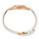 Ladies Charles Hubert Rose Finish Brass Silver-tone Dial Modern Circle Watch