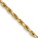 14k Yellow Gold 1.3mm Solid Diamond-Cut Rope 16 Inch Chain