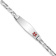 Rhodium Over 14k White Gold Medical Soft Diamond Shape Red Enamel
Mariner Link ID Bracelet