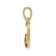 14k Yellow Gold Diamond and Ruby Heart with Flower Pendant