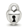Sterling Silver Heart Lock Bead