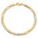 14K Yellow Gold 4mm Flat Figaro Chain Bracelet