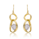Baroque Pearl Double Drop Half-Hoop Dangle Earrings In 14K Gold Over
Sterling Silver