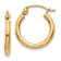 14k Yellow Gold Polished 9/16" Tube Hoop Earrings