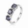 Lab Created Alexandrite and Moissanite Sterling Silver 3-Stone Ring