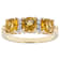 Citrine Square Cushion And White Zircon Ring In 18K Gold Over Sterling
Silver 1.57ctw