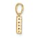 14K Yellow Gold Diamond Letter W Initial with Bail Pendant
