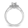 Rhodium Over 14K White Gold Diamond Complete Double Halo Engagement Ring 0.92ctw