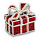 EXCITEMENT Simulated Pearl Red Gift Box Trinket Box