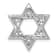 Rhodium Over 14k White Gold Diamond Star of David Chain Slide Pendant