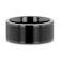 VULCAN Flat Black Tungsten Ring with Brushed Center & Polished Edges 10mm