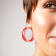 14K Yellow Gold Over Sterling Silver Acrylic and Enamel Flat Illusion
Hoops in Watermelon
