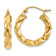 14k Yellow Gold 13/16" Twisted Hoop Earrings