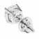 White Cubic Zirconia 14k White Gold Single Stud With Velvet Gift Box 1.30ctw