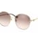 Gucci Gold Tone and Burgundy Frame / Brown Lens Sunglasses