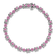 Rhodium Over 14k White Gold Lab Created Pink Sapphire Bracelet