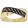 Black Spinel Crossover Band Ring In 18K Gold Over Sterling Silver 0.66ctw