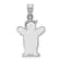 Rhodium Over 14k White Gold Satin Diamond Kid with Hat Pendant