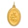 14k Yellow Gold Solid Polished and Satin Oval St. Joseph Medal Pendant
