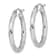 Rhodium Over Sterling Silver 2.7x25mm Twisted Hoop Earrings
