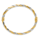 14K Two-tone Polished and Twisted Hinged Bangle Bracelet
