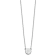 Rhodium Over Sterling Silver Tiny Circle Block Letter F  Initial Necklace