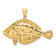 14k Yellow Gold 3D Textured Flounder Fish Charm